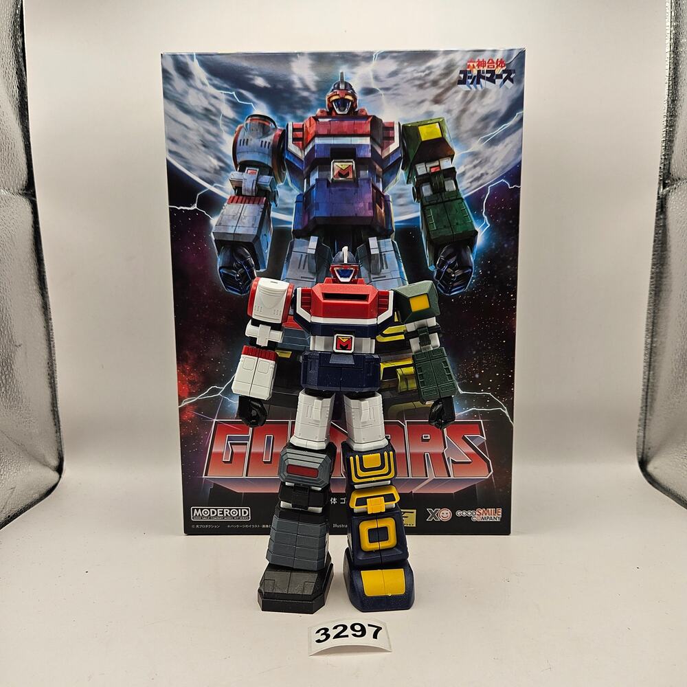 MODEROID GODMARS SIX GOD COMBINATION POSEABLE MECHA FIGURE W/ BOX ANIME